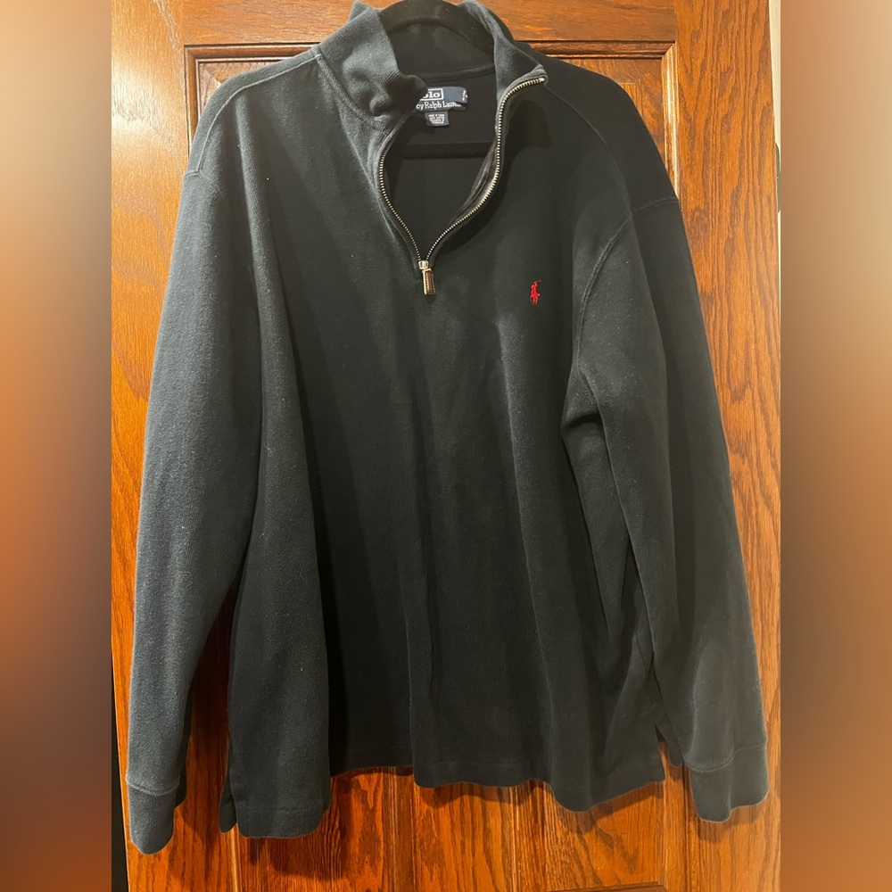 Polo by Ralph Lauren Black Half-Zip cotton XXL